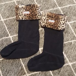 Hunter Boots Leopard Print Socks
